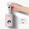 Automatic Toothpaste Dispenser Dust-proof Toothbrush Holder Wall Mount Stand Bathroom Accessories Set Toothpaste Squeezers Tooth