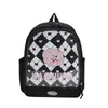 Sac à dos grande capacité transparent en nylon collégial bookbag pour les étudiants adolescents girls décontractés d'ordinateur portable scolaire