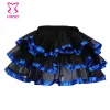 saia corzzet tutu saia m xl xxl saias femininas 3 camadas saia de tule preto com vermelha /branca /rosa /azul cetim mini saia burlesca