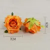 Dekorativa blommor 50st/Lot Artificial Rose Flower Head Vibrant 7cm European Retro Silk Wedding Phone Case Diy Fake