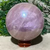 Decoratieve beeldjes Natural Crystal Rose Quartz Aura Sphere Gemstones Mineralen Wicca Spiritual Reiki Ornamenten Home Decoration Stand