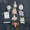 Spille Organo Creative Broccia per cappello Fun Cartoon English Short Frasi Badge Metal Badge Accessori Donne