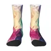 Socks's Socks Geométrie Triangle vague Multicolor Mosaïque Modèle Gay Pride Lgbt Love Male Mens Femmes Spring Stocks Hip Hop