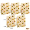 Enveloppe cadeau 1set Bee Carton Lollipop Cartes Candy Package Boîtes pour les enfants Bookies Bookies Decoration Decoration