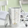 Mugs Ceramic Mug Korean Version Trendy Cup Ins Constellation With Lid Spoon Couple