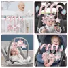 Mobiler# bilstol spädbarn baby spiral aktivitet hängande leksaker barnvagn bar crib basinet mobil med spegel bb squeaker och skraller y240415y2404175qvp