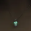 Punk Style Skull Pingente Colares Luminous Jewelry Silver Color Chain Glow na declaração escura da gargantilha Chokers283r