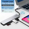 İstasyonlar USB HUB 3.0 Tip C - USB 3.0 Dock İstasyonu Multi USB Sıçrağı Oower Adaptör 4/7 Port RJ45 4K MacBook Pro dizüstü bilgisayar aksesuarları