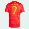 2024spanish jersey futebol camisa nacional uniforme 23 24 25 J. Hermoso Aitana Marinoa Sergio Esther Morata Jordi Alba Jersey Kit Futebol Men