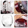 Whiskey Decanter Globe Wine Aerator Glass Set Sailboat Inside Crystal with Fine Wood Stand Liquor for Vodka Cup Gifts 240415