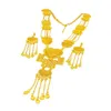 Wdzuiai 24k Color Gold Color Tassles Brinco de colar de colar Fress Africano Francês Francês Mulheres Noivas Charm Jóia da Mãe Presentes de Mãe 240401