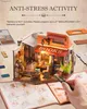 3D Puzzles Robotime Wooden Dollhouse Garage Miniature DIY Craft Kits Dollhouse Kit Building Kits with LED Lights for Children and Adults Y240415