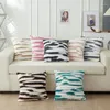 Poduszka 2PCS Traw-Dye Striped Plush Cover Sypialnia Sofa Sofa Miękki wystrój domu 45x45 cm