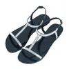 Yaz kadın plaj kristal sandaletler bayan parlayan elmas peep toe ayakkabı mujer orijinal tasarım boho terlik artı boyut 240402