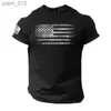 Herr t-shirts 2024 Mens Soldier Short Sleeved T-shirt Sports Training Summer Shirt Casual Breattable Quick Dying Star Stripe Plus Size YQ240415