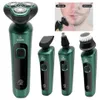 9D Intelligent Electric Shaver LCD Digitaal display Driob-drijvende scheermessen USB Oplaadbaar wassen Multifunctionele baardmes 240408