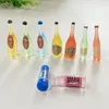 Figurines décoratives 20pcs 3D Simulation Bouteille de vin Flatback Resin Cabochon Embellissements pour les accessoires de bijoux de poupée bricolage