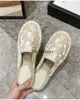 Slippers 2024 Summer Outdoor Women Flat Retro Style Round Toe Woven Shoes Soft Shoe Upper Fashionable And Versatile