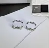 Klassische silberschildete Ohrringe Designer mit schwarzen weißen Diamanten modische trendige Mädchenohrringe hochwertige Schmuckohrringe mit Box Geburtstagsfeier