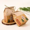 Gift Wrap Christmas Kraft Sac 50pcs Boîte en papier pour cadeaux Produits de décoration intérieure Bookies Biscuits Bracelets Chocolate Toys