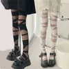 Calzini calzini da donna ultrasottifulini da donna piccante bandage bandage calze lunghe femmine giapponese lolita jk y2k sexy estate croce tube bianche calze bianche