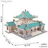 3D Puzzles PeKing Wuhan University Library 3D Drewen Puzzle Famous College MIT Building Model Jigsaw Toy dla dzieci Tsinghua Campus Y240415