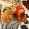 Plush Dolls Capybara Plush Simulation Capybara anime Toy Toy Toy Cute Capybara Plush Toy with backpack setting Animal Stuped Doll Y240415