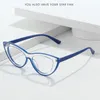 Óculos de sol enquadramentos de óculos leves azuis feminino olho de olho de gato olho de olho