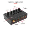 Mixer Mini Stereo Mixer Max400 Ultralow Noise 4 -kanalen Mixers Mengconsole DC5V met vermogensadapter voor elektrische gitaartrommelpiano