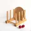 Kitchen Storage 3/6 Layer Bamboo Tableware Rack Drain Cabinet Pot Cover Cutting Board Drying Tool Organizer