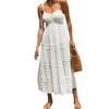 Womens Elegant Bohemian Strap Dress With Spring And Summer Lace Stitching Large Swing