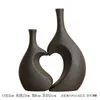 Wazony nordycki ceramiczny wazon wystrój domu Floreros Decorativos Moderno Black and White Love Akcesoria sztuki estetyka