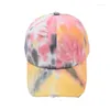 Ball Caps Tie Tye Hole Ombale Hip Hop Unisexe Fashion Dada Hat A réglable Protection solaire Soleil Spring Summer Cap Snack