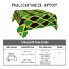 Table Cloth Jamaican Flag Tablecloth Black Green Fashion For Kitchen Dining Room Cover Protection Graphic Decoration