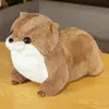 Simulation Cute Lutra Plush Toys Stuffed Realistic Otter Animal Doll Soft Seal Pillow for Kids Girls Birthday Gift 240329