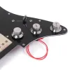 ケーブル3ply Prewired Pickguard Guard Plate Pickup Guitar Protector Board Pickup Humbuckers for Electric（黒）