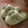 Slippers Fashion Big Bow Knot теплые пушистые пушистые женщины плоские мягкие ева подошва шлепанцы.