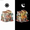 3D Puzzles Robotime Rolife Diy Doll Wooden House Emilys Flor Shop Toys em miniatura para crianças - DG145 Y240415