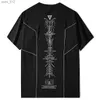 T-shirts masculins T-shop Unisexe Hip-Hop T-shirt Techwear imprimé en vrac à manches à manches