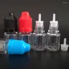 Bouteilles de rangement 100pcs 5 ml de bouteille de compte-gouttes en plastique transparent pour animaux de compagnie pour e-liquide rechargeable avec long gel à ongles minces