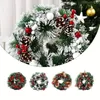 Decorative Flowers Christmas Pine Needle Wreath Letter Simulate Garland Artificial Plant Xmas Tree Decor