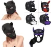 Совершенно новый Latex Rel Play Dog Mask Cosplay Pull Head Mask с ушами