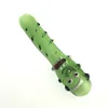 Tubo de mão de pepino verde de vidro com um cano de mão com 4,72 polegadas de simulação de vidro ferramenta de vidro