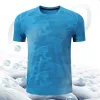 T-shirts snabba torra män som kör t-shirt komprimering kort ärm gym shirt andningsbara sportkläder tee träning träning sport tshirt män