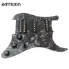 Guitar High Quality Guitar Pickguard 3ply SSH Loaded Prewired Humbucker Pickguard Pickups Set for Electric Guitar Black Pearl