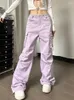 Pantaloni da donna hip hop moda fresca minoranza minority all-match shiner danza di colore solido