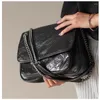 Shoulder Bags Top Cowhide Women Postman Bag Oil Wax Real Leather Chain Retro Wandering One Messenger Small Square For Ladies