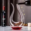 Crystal Ushaped Wine Decanter Present Box Swan Creative Separator High Quality LeadFree Glass Material 240415