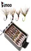 Bimoo 24PCSBox Tenkara Flies in Waterproof Fly Box Size 12 Barbed Hook Tenkara Fishing Fly Bait Lure 2010306679965