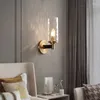 Wall Lamp Postmodern All Copper Light Luxury Minimalist Bedroom Bedside Living Room Nordic Creative And Personalized Ba